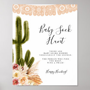 Poster Boho Cactus Taco sobre Love Baby Sock Hunt