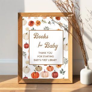 Poster Boho Caindo Pumpkin Livros Para Bebê