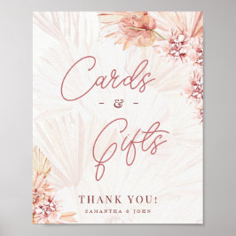 Poster Boho Cartões e Presentes Casamento de Mesa de Gram