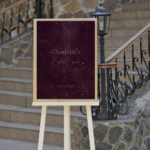 Póster Boho Celestial Sun e Moon Bridal Brunch Sinal