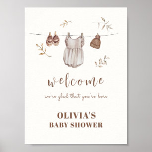 Poster Boho - Chá de fraldas de Destino de Menina de Boho