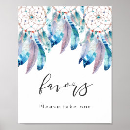 Poster Boho Chá de fraldas Favorece Sinalização Minimalis
