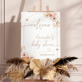 Poster Boho Chá de fraldas - Sinal de boas-vindas, Modern