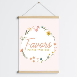 Poster Boho Chá de fraldas Wildflower Favor