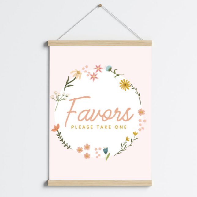 Poster Boho Chá de fraldas Wildflower Favor (Criador carregado)