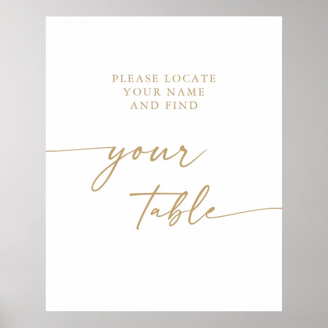 Poster Boho Chic Dourado e Branco Encontre sua Mesa Casam (Frente)