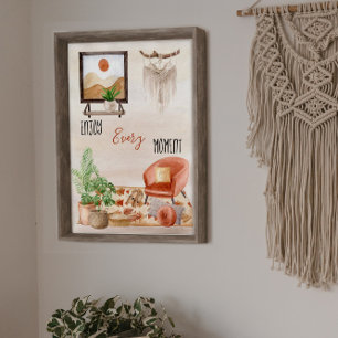Poster Boho Chic Home Ccene Cote Aproveite Todo Posto Mom