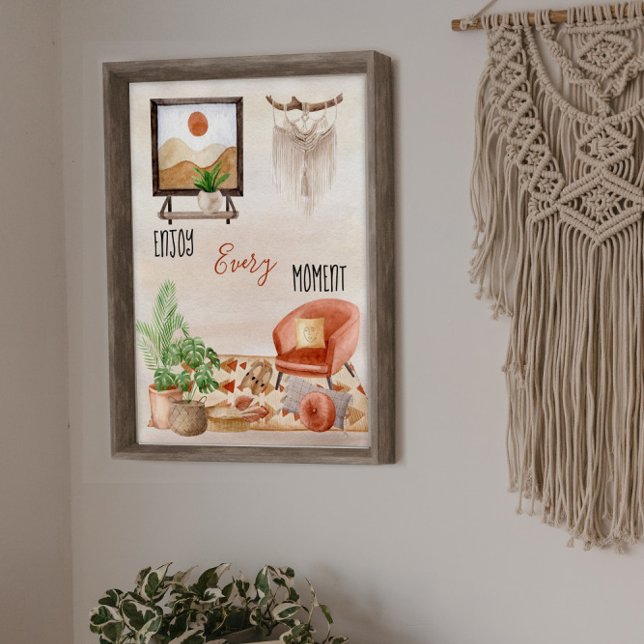 Poster Boho Chic Home Ccene Cote Aproveite Todo Posto Mom (Criador carregado)