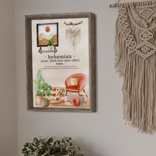 Poster Boho Chic Home Cena Bohemian Definição (Criador carregado)