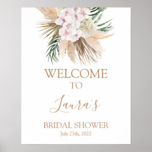 Poster Boho Chic Palms Secas Sinal de Boidal