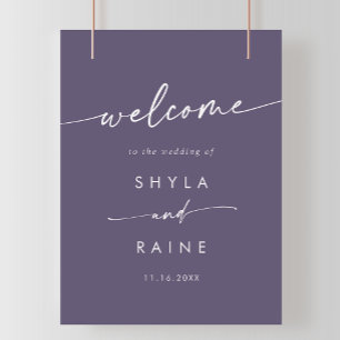 Poster Boho Chic Plum Purple DY Sinal de Boho