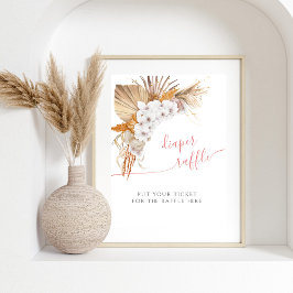 Poster Boho Chic Watercolor Fralda Raffle