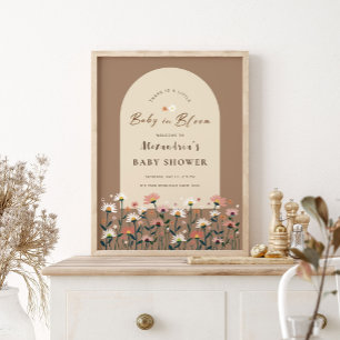 Poster Boho Chic Wildflower Baby in BloPoster