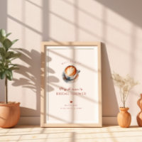 Boho Coffee Chá de Noiva Coração Bem-vindo 