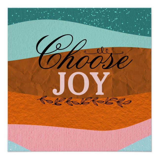 Póster Boho Colorida Inspirational Quote Glossy Wall Pos (Frente)