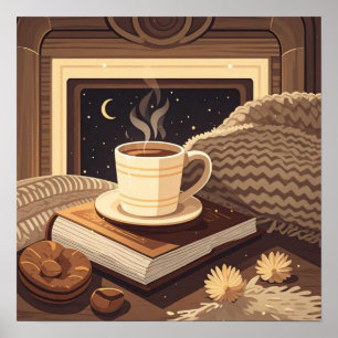 Poster Boho Cozy Night - Celebre as noites confortáveis