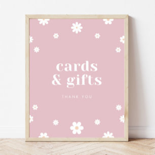 Poster Boho Daisy Cards & Gifts - Sinal de Festa de anive