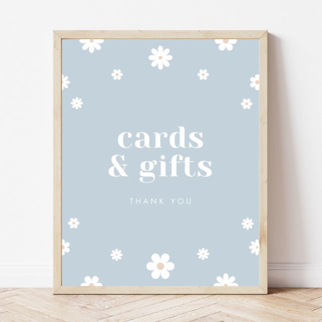 Poster Boho Daisy Cards & Gifts - Sinal de Festa de anive (Criador carregado)
