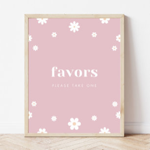 Poster Boho Daisy favorece o sinal de Festa de aniversári