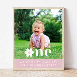 Poster Boho Daisy Primeiro Sinal de Boho Daisy Foto de An
