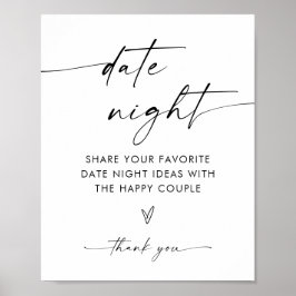Poster Boho Date Ideias Noturnas, Bridal Minimalista Mode