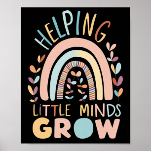 Poster Boho De Volta À Escola Ajudando Pequenas Mentes A