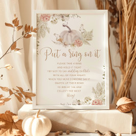 Poster Boho fall bompkin colocou um anel no seu jogo post