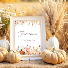 Poster Boho Fall Pumpkin Favor Tome Um