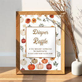 Poster Boho Fall Pumpkin Fralda Raffle