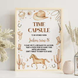 Poster Boho First Rodeo Birthday - Sinal da cápsula