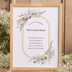 Poster Boho Flor de Campo Samambaia Lavanda Esta Vela Que