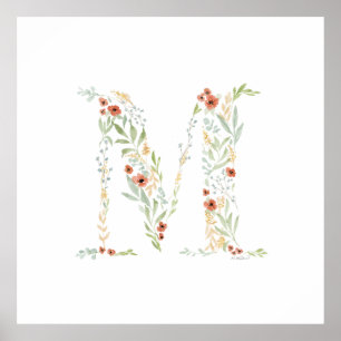 Poster Boho Floral Aquarela 