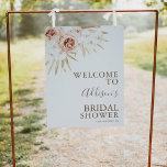 Poster Boho Floral com Chá de panela Palm Leaves de Boho<br><div class="desc">Boho Floral with Palm Leaves Sinal de boas-vindas ao Chá de panela Este moderno sinal de boas-vindas ao chá de panela floral boêmico apresenta alguns rosas embebidos,  pomares brancos e algumas folhas de palma. Excelente para um chá de panela inspirado na boêmia moderna.</div>