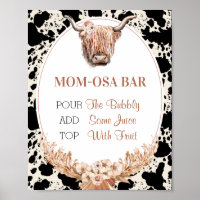 Boho Floral Vaca Mãe-Osa Sinal de Chá de fraldas