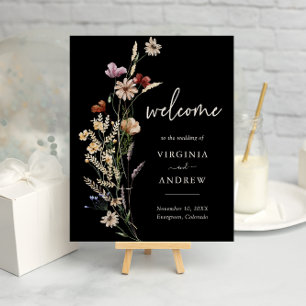 Poster Boho Floral Welcome Wedding