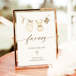 Poster Boho Gender Reveal Favorece Sinal