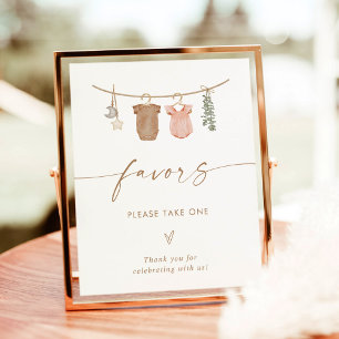 Poster Boho Gender Reveal Favorece Sinal   Sinal de Favor