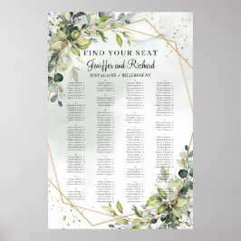 Poster Boho Greenery Foliage Eucalyptus Dourado Seating