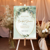 Boho greenery Foliage Gold Chá de panela Bem-vindo