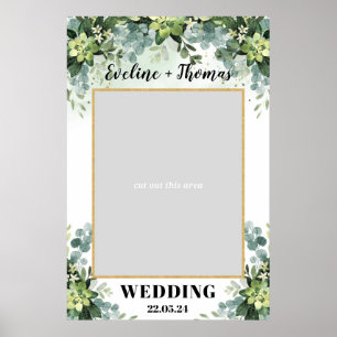 Poster Boho greenery suculento prop de fotos de casamento