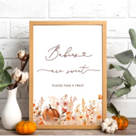 Poster Boho Little Pumpkin Fall Babies são Doce