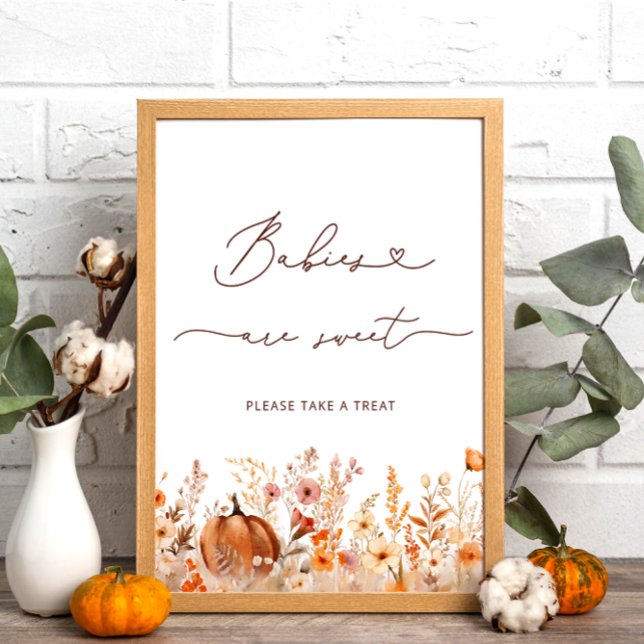 Poster Boho Little Pumpkin Fall Babies são Doce (Criador carregado)