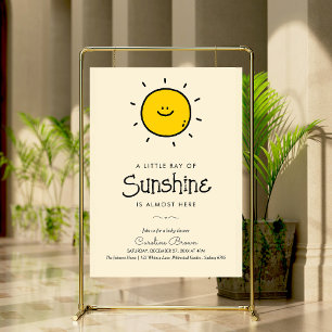 Poster Boho Little Ray Of Sunshine Chá de fraldas