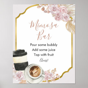 Poster Boho Love está criando o Chá de panela Mimosa Sina