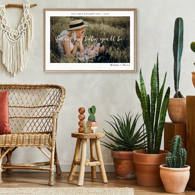 Poster Boho Minimalist 1 Photo | Primeiro Dia de as mães (Criador carregado)