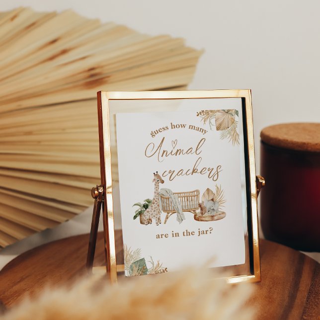 Poster Boho Modern Heart Font Sinal de Jogo de Chá de fra (Criador carregado)