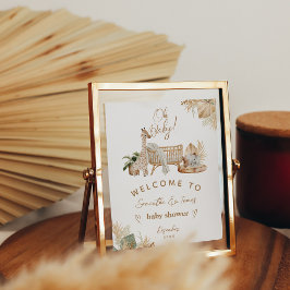 Poster Boho Modern Heart Font Welcome