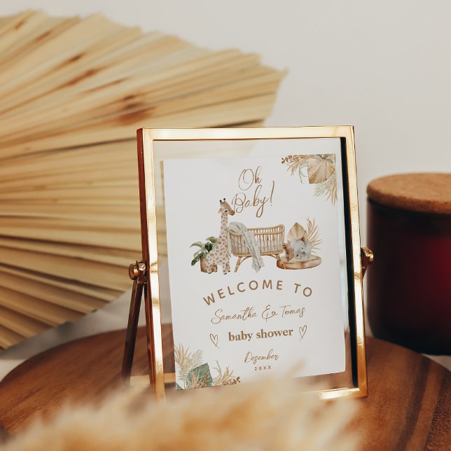 Poster Boho Modern Heart Font Welcome (Criador carregado)