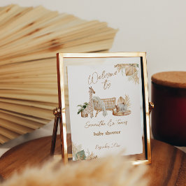 Poster Boho Modern Heart Font Welcome