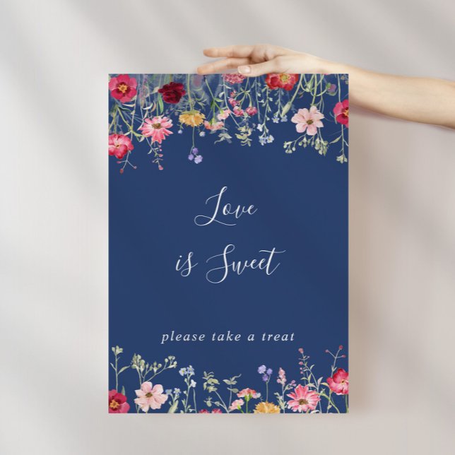 Poster Boho Multicolor Wildflower Love is Sweet Sign (Criador carregado)